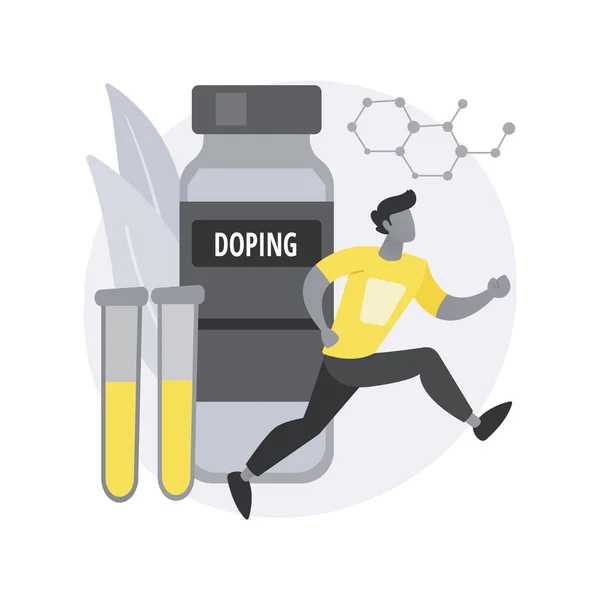 Doping test abstrakcyjny pojęcie wektor ilustracja. — Wektor stockowy