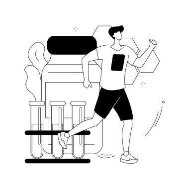 Doping test soyut konsept vektör çizimi.