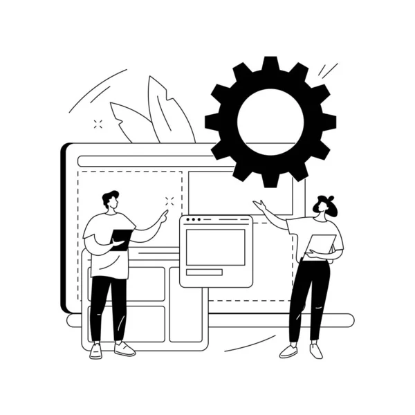 Sviluppo del sito web concetto astratto illustrazione vettoriale. — Vettoriale Stock