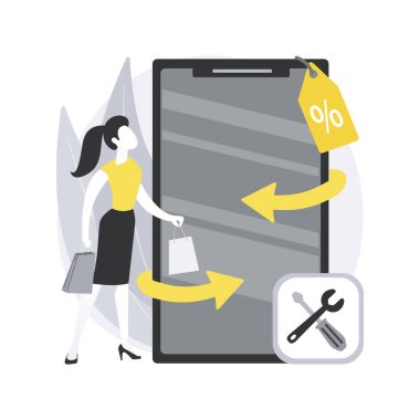 Yenilenmiş aygıt soyut konsept vektör çizimi.