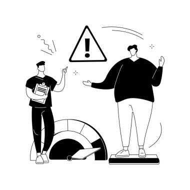 Vücut Kütle İndeksi soyut konsept vektör çizimi.