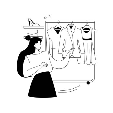 Moda endüstrisi soyut konsept vektör çizimi.