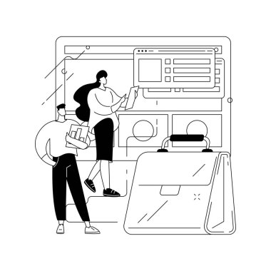 Şirket web sitesi soyut konsept vektör çizimi.