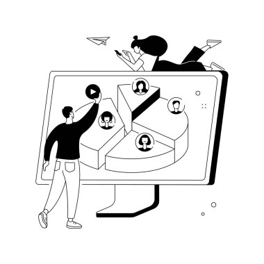 Hedef izleyici soyut konsept vektör çizimi.