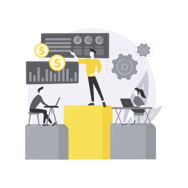 İş brifingi soyut konsept vektör çizimi.