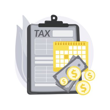 Vergi yılı soyut konsept vektör çizimi.