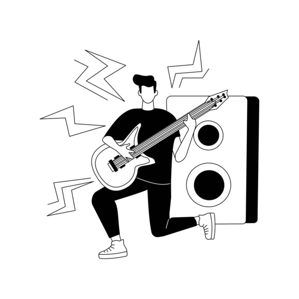 Rock zene elvont koncepció vektor illusztráció. — Stock Vector