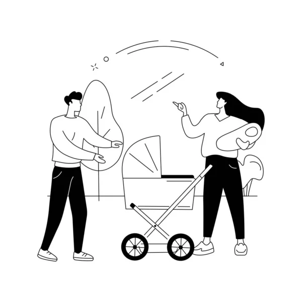 Padres solteros concepto abstracto vector ilustración. — Archivo Imágenes Vectoriales