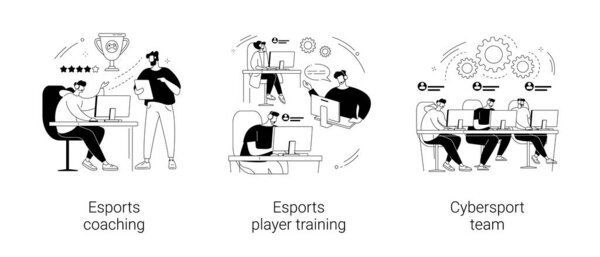 Video games abstract concept vector illustrations.