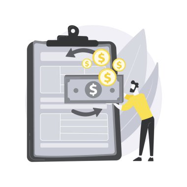 Vergi iadesi soyut konsept vektör çizimi.