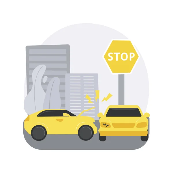 Incidente stradale concetto astratto illustrazione vettoriale. — Vettoriale Stock