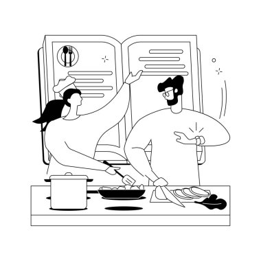 Karantina aşçılığı soyut konsept vektör çizimi.