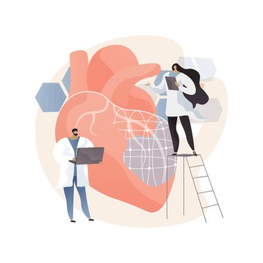 Sağlık hizmetleri soyut konsept vektör illüstrasyonunda yapay zeka kullanımı.