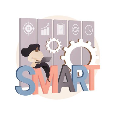 SMART Hedefleri soyut konsept vektör çizimi.