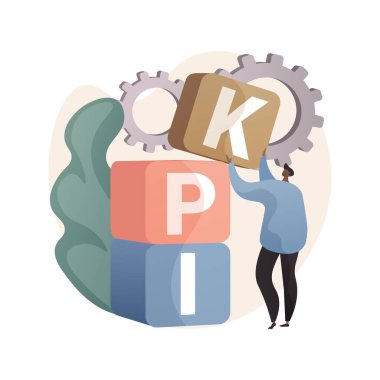 KPI soyut konsept vektör çizimi.