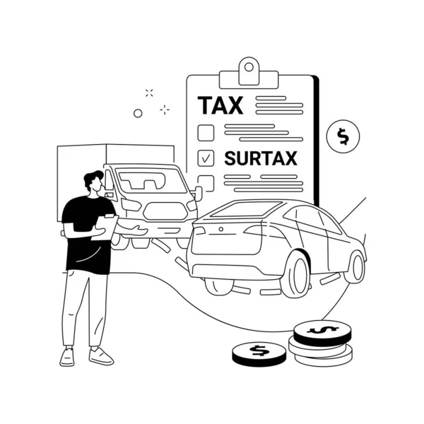 Transportation surtax abstraktní koncept vektorové ilustrace. — Stockový vektor