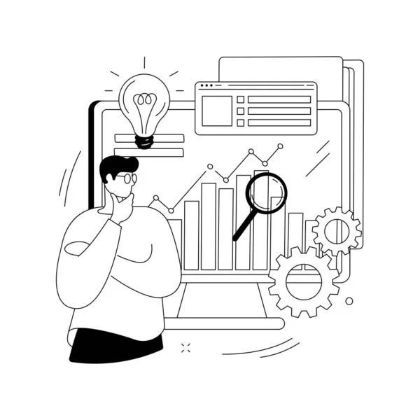 Inteligência empresarial conceito abstrato vetor ilustração. — Vetor de Stock