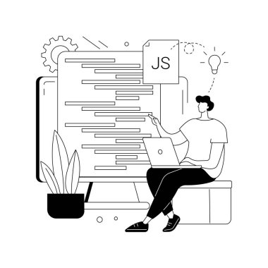 JavaScript soyut konsept vektör çizimi.
