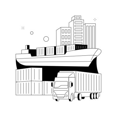 İç ulaşım konsept vektör çizimi.