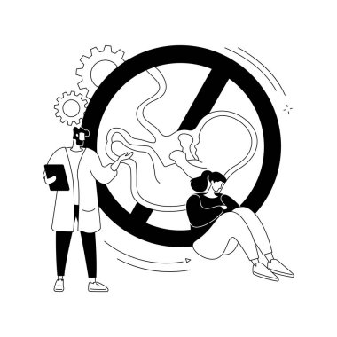 Kürtaj soyut konsept vektör çizimi.