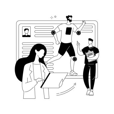 Spor tıbbı soyut konsept vektör çizimi.