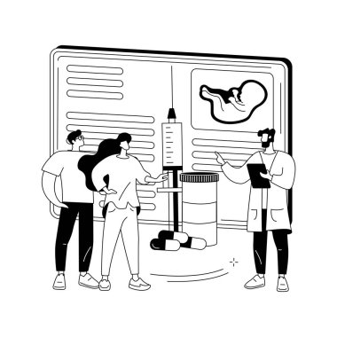 Kısırlık tedavisi soyut konsept vektör çizimi.