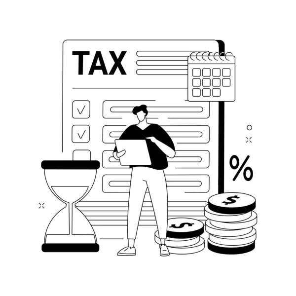Abstraktní koncept vektorové ilustrace daňového dobropisu. — Stockový vektor