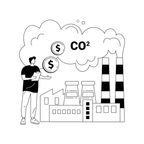 Carbon tax credit abstract concept vector illustration. —  Vetores de Stock