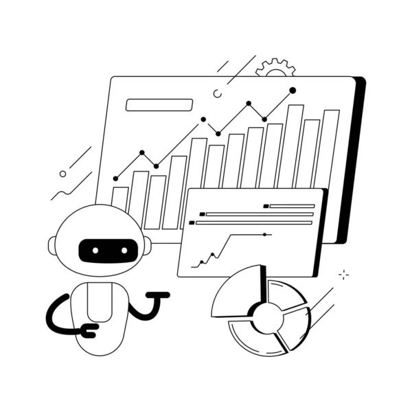 Robotprocessautomatisering abstrakt koncept vektor illustration. — Stock vektor