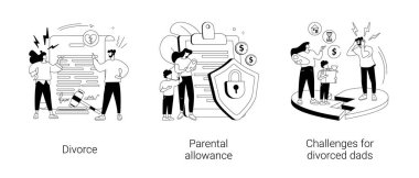 Soyut konsept vektör çizimleri.