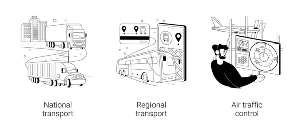 System transportu abstrakcyjne ilustracje wektorowe koncepcji. — Wektor stockowy