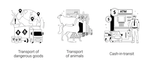 Transport et logistique concept abstrait illustrations vectorielles. — Image vectorielle