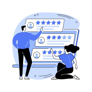 Derecelendirme sitesi soyut konsept vektör çizimi.