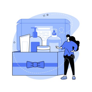 Kutu aboneliği servisi soyut konsept vektör çizimi.