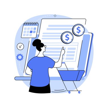 Ön ödeme terimleri soyut konsept vektör çizimi.