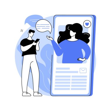 Çevrimiçi tarih soyut konsept vektör çizimi.