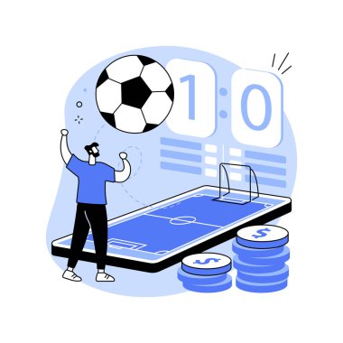 Spor soyut konsept vektör illüstrasyonuna bahis.