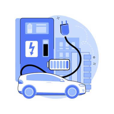 İstasyon soyut konsept vektör çizimi şarj ediliyor.