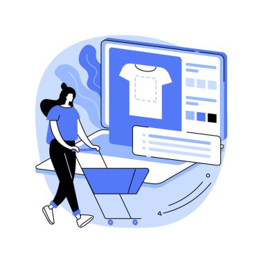 Giysi soyut konsept vektör çizimi.