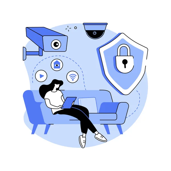 Indoor Security System abstraktes Konzept Vektor Illustration. — Stockvektor