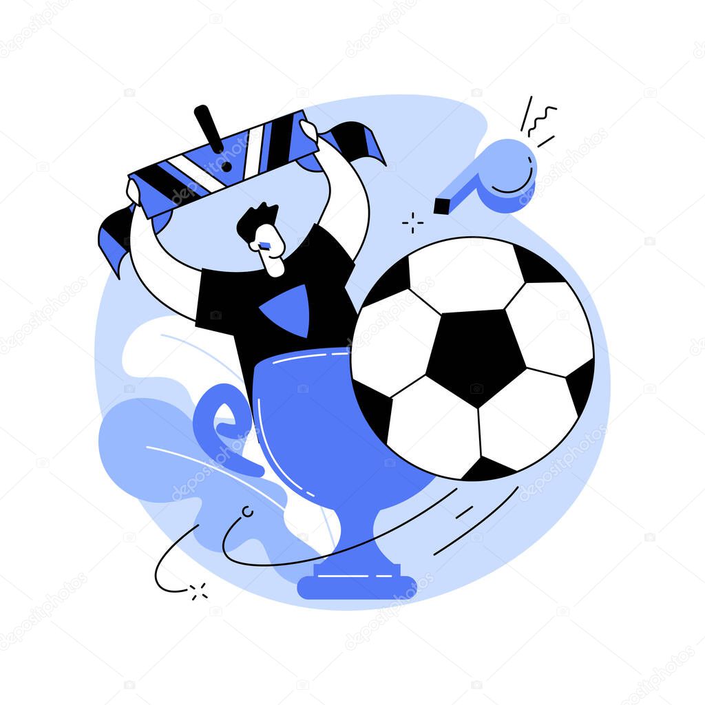 Football abstract concept vector illustration.