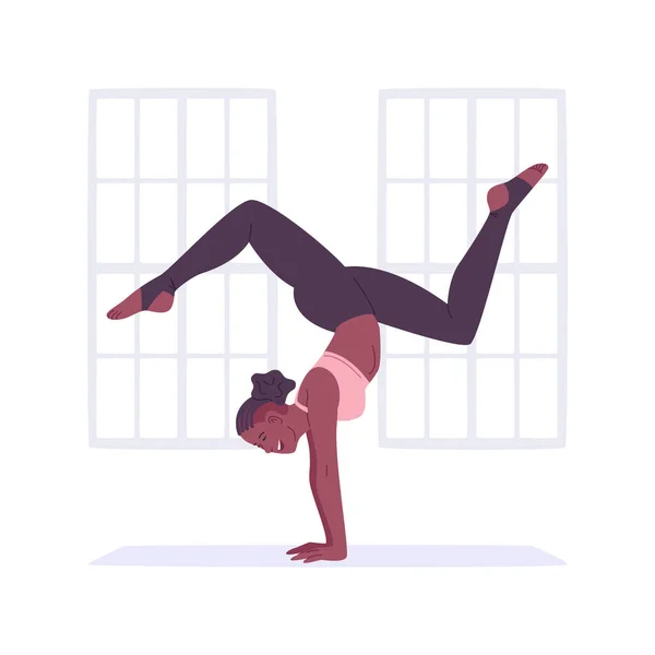 Fortgeschrittene Yoga isolierte Zeichentrickvektorillustrationen. — Stockvektor