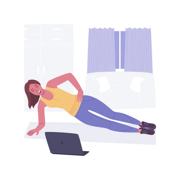 Home Fitness isolierte Cartoon Vektor Illustrationen. — Stockvektor