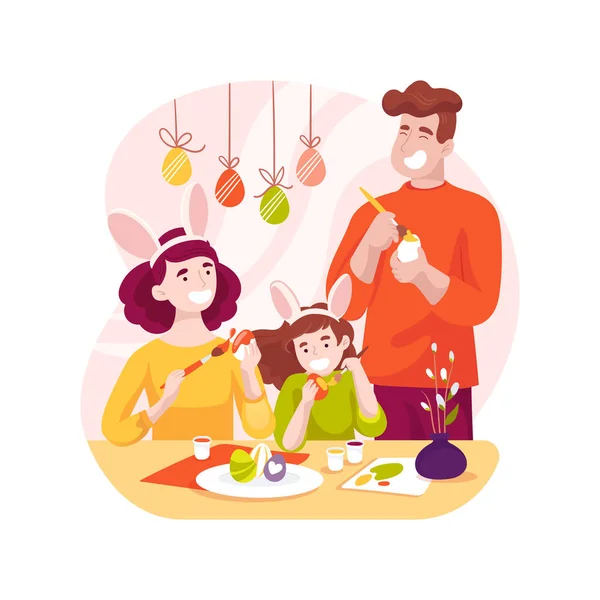 Huevos teñido ilustración vectorial de dibujos animados aislados. — Vector de stock