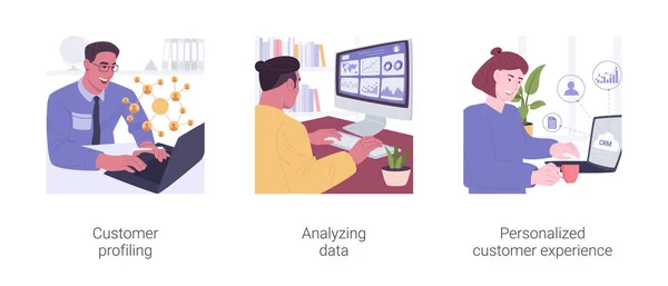 AI i marknadsföring isolerad tecknad vektor illustrationer som. — Stock vektor