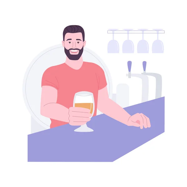 Draft beer isolated cartoon vector illustrations. — Stock Vector