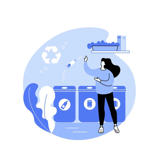 Recycling station isolated cartoon vector illustrations. — Image vectorielle