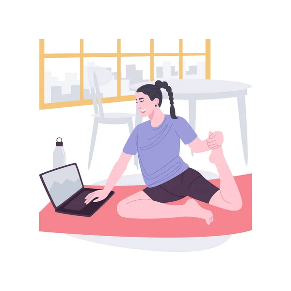 Yoga isolated cartoon vector illustrations. — стоковый вектор