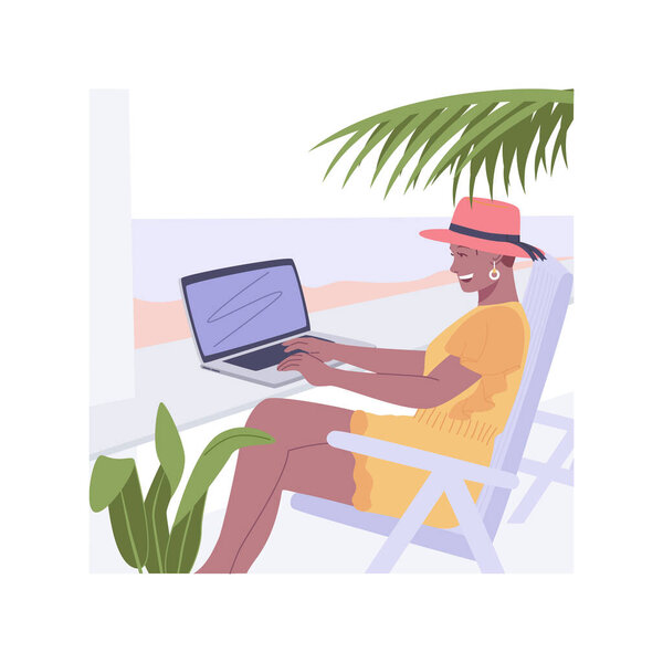 Travel and work isolated cartoon vector illustrations.