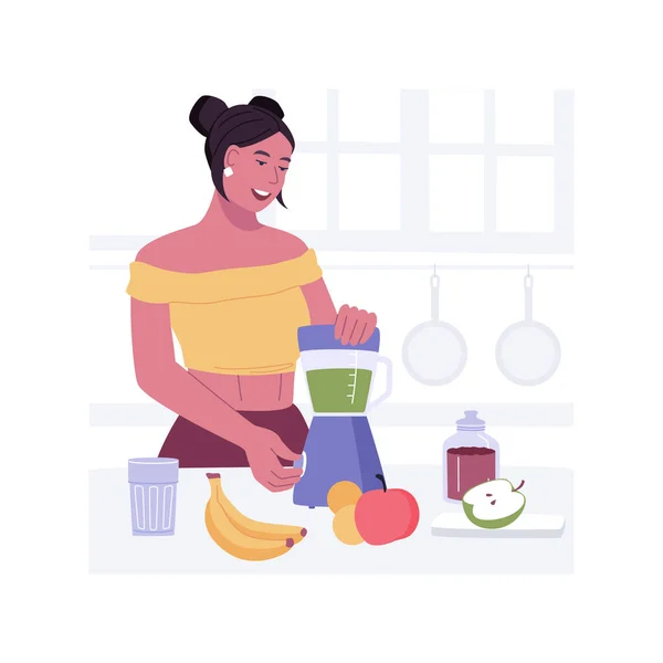 Making a smoothie isolated cartoon vector illustrations. — Stock vektor
